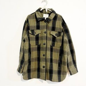 Lucky Brand Oversized Plaid Shacket NWT